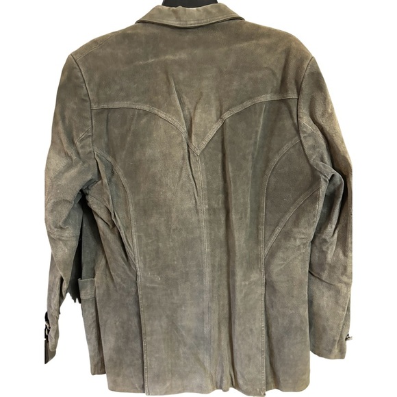 Ranchwear Men's Double Button Suede Blazer - Charcoal Size 44 - Picture 2 of 15